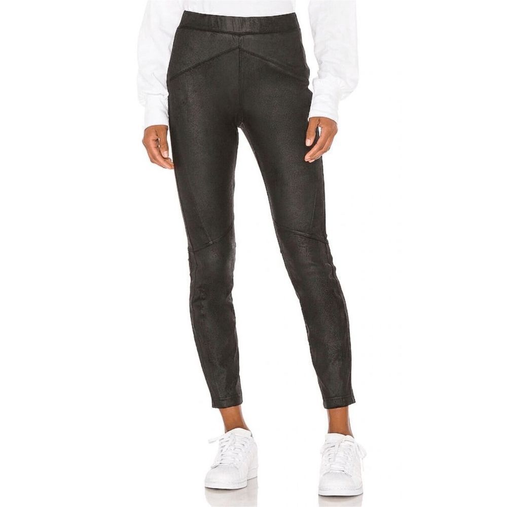 Free People Midnight Vegan Suede Skinny Pants size Large